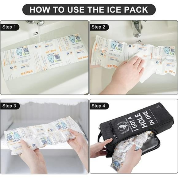 Golf Bag Cooler with Ice Pack, Golf Cooler Bag, Golf Beer Sleeve, Holds 6 Can - Picture 4 of 7